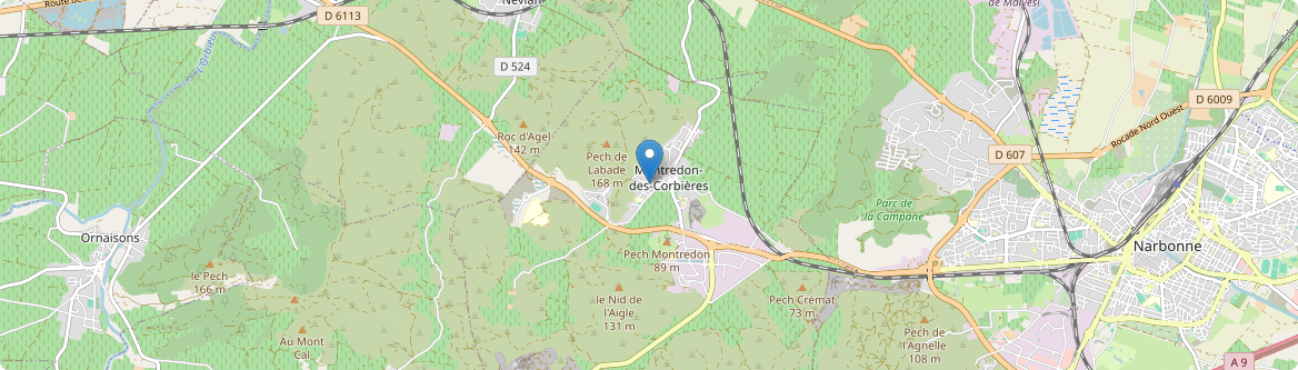 Montredon-des-Corbières - Carte