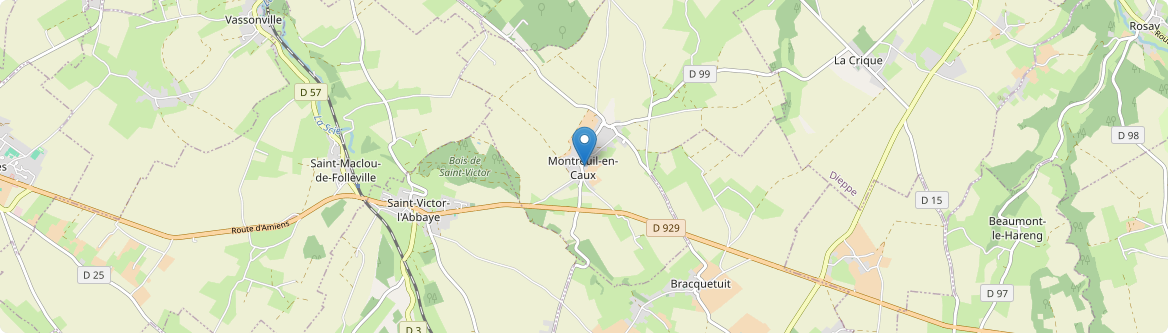 Montreuil-en-Caux - Carte