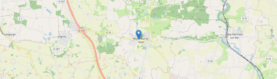 Montreuil-le-Gast - Carte