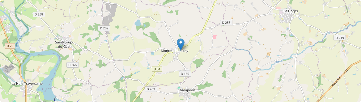 Montreuil-Poulay - Carte