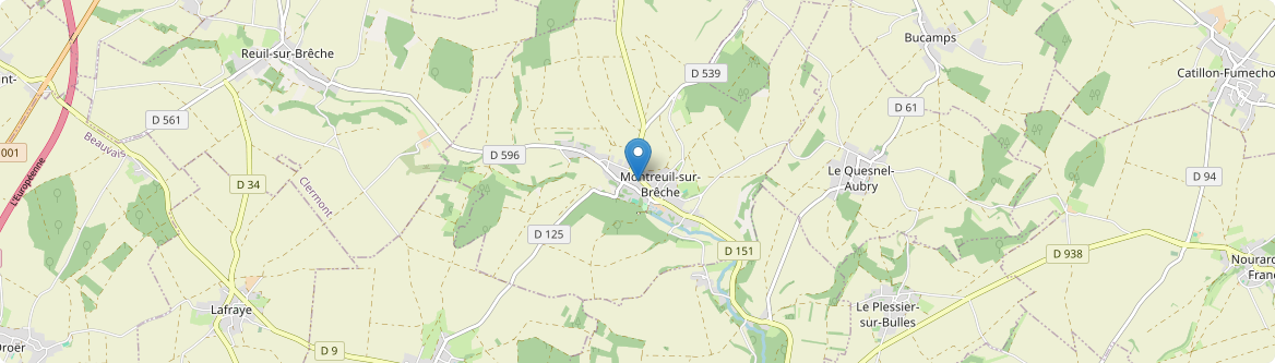 Montreuil-sur-Brêche - Carte