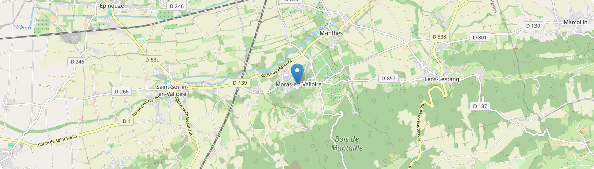 Moras-en-Valloire - Carte
