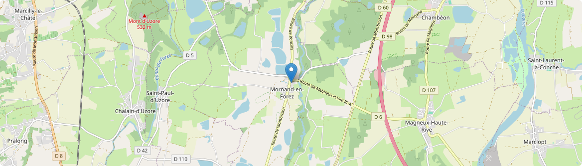 Mornand-en-Forez - Carte