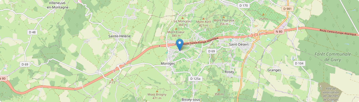 Moroges - Carte