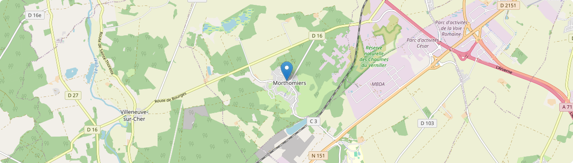 Morthomiers - Carte