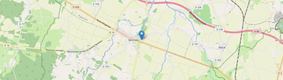 Mortrée - Carte