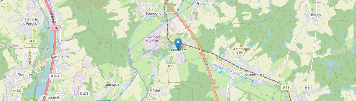 Morvillars - Carte