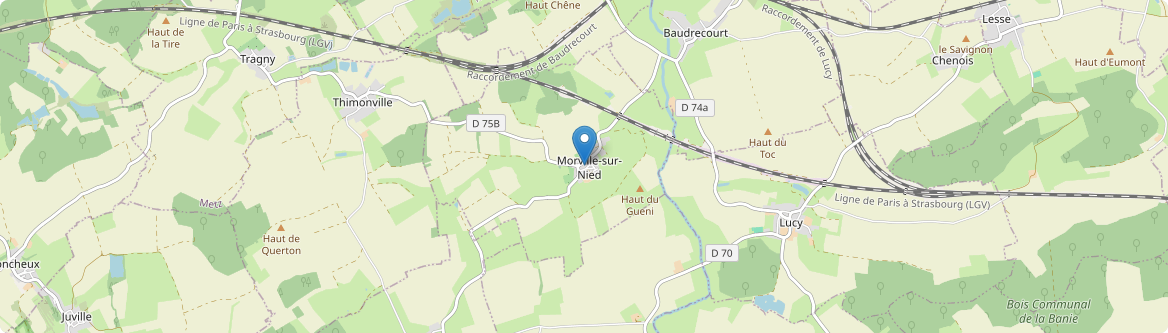 Morville-sur-Nied - Carte