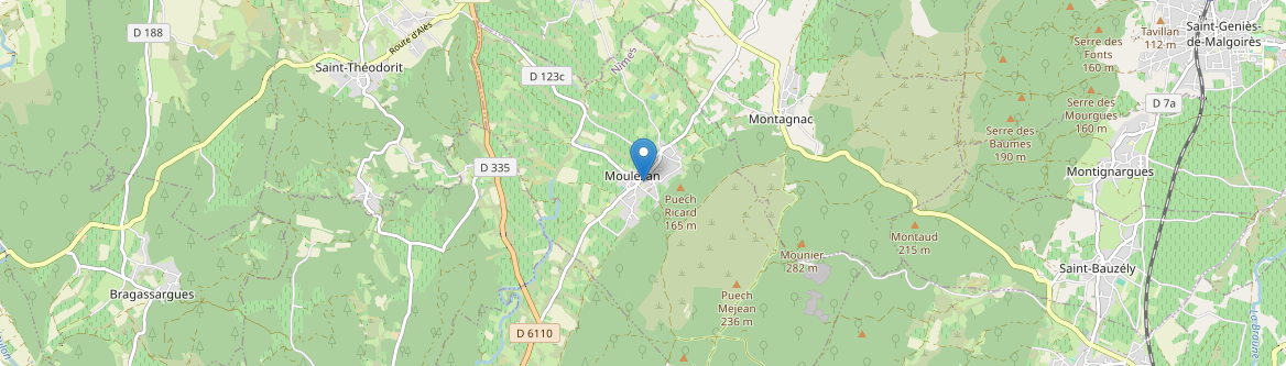 Moulézan - Carte