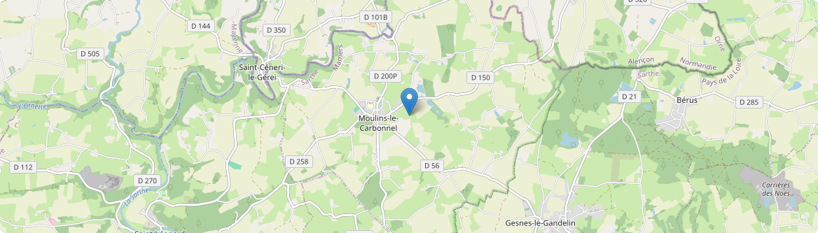 Moulins-le-Carbonnel - Carte