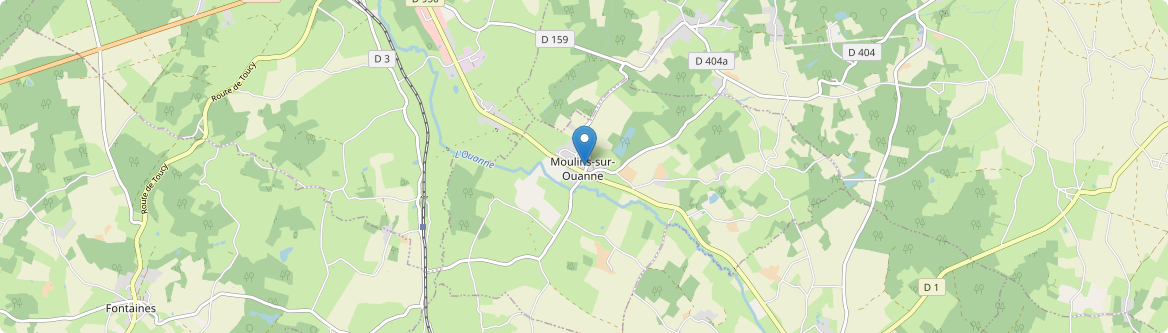 Moulins-sur-Ouanne - Carte