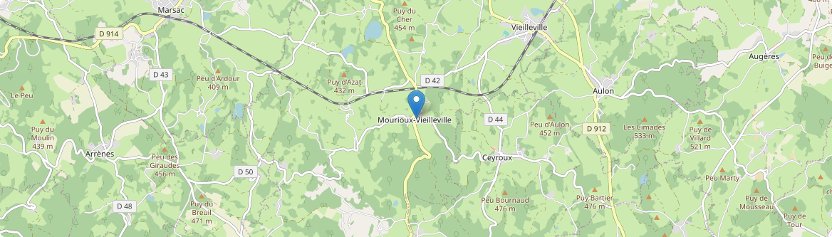 Mourioux-Vieilleville - Carte