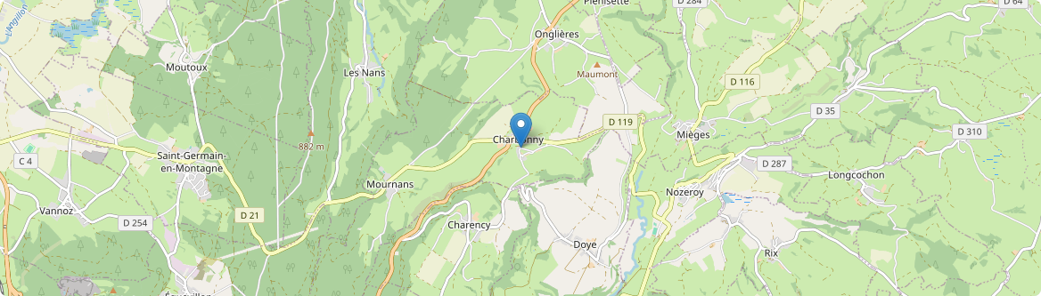 Mournans-Charbonny - Carte