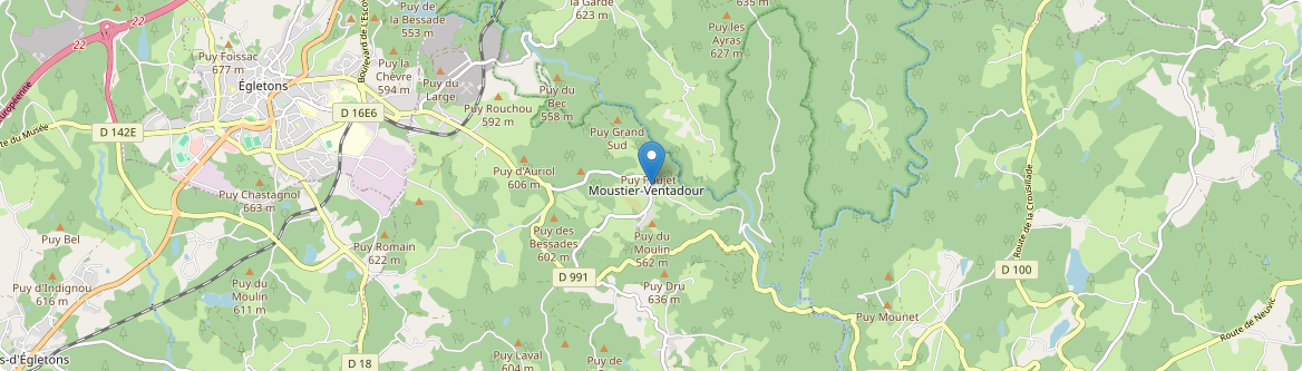 Moustier-Ventadour - Carte
