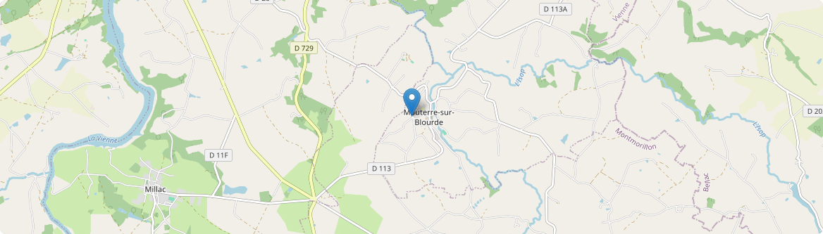 Mouterre-sur-Blourde - Carte