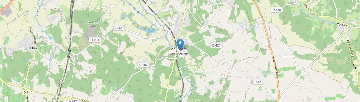 Mouthiers-sur-Boëme - Carte