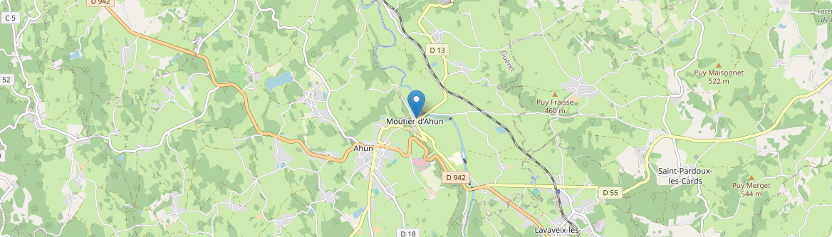 Moutier-d'Ahun - Carte