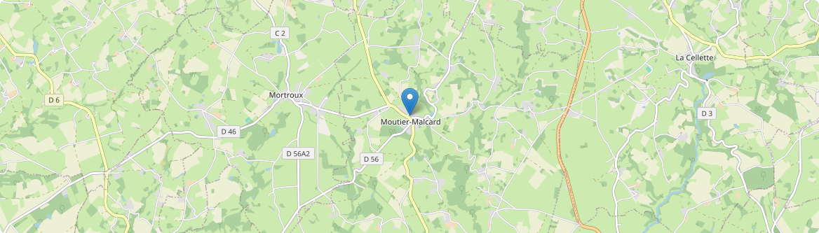 Moutier-Malcard - Carte
