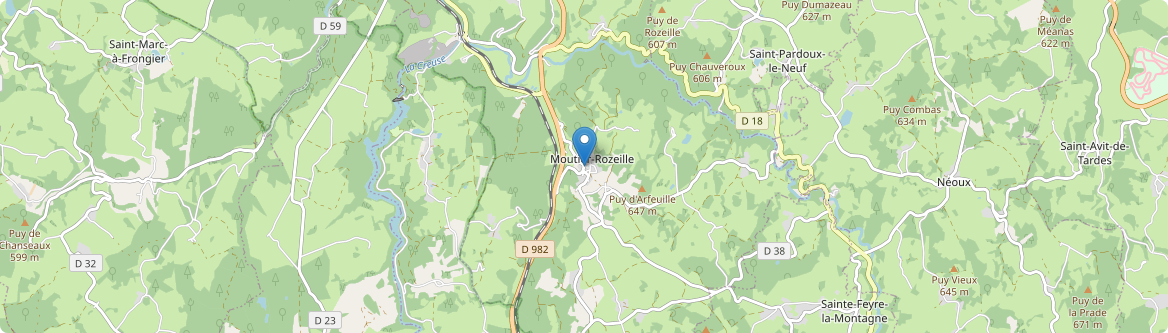 Moutier-Rozeille - Carte