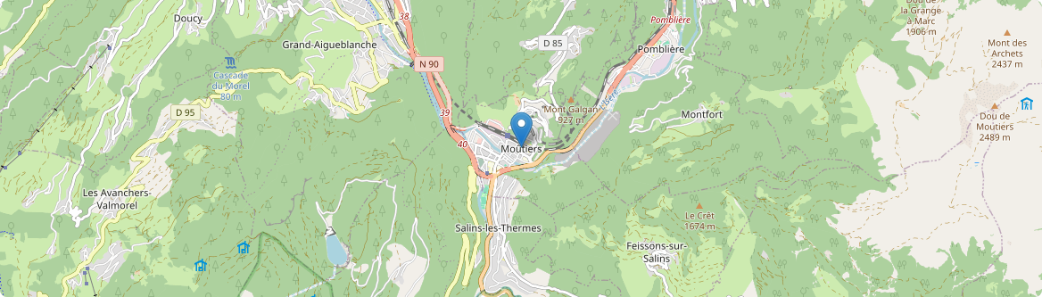 Moûtiers - Carte