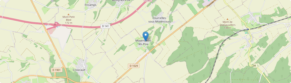 Moyencourt-lès-Poix - Carte