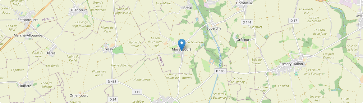 Moyencourt - Carte
