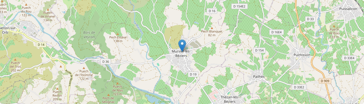 Murviel-lès-Béziers - Carte