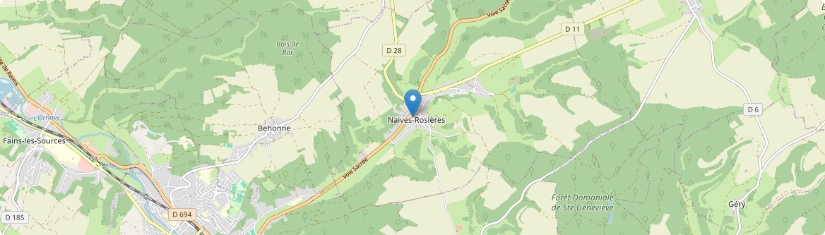 Naives-Rosières - Carte