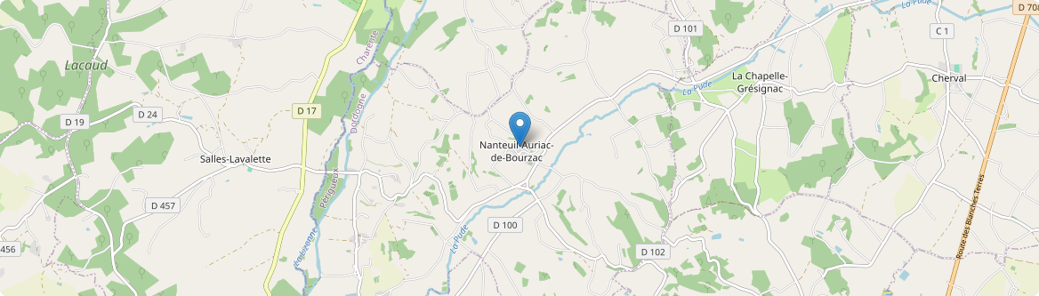 Nanteuil-Auriac-de-Bourzac - Carte