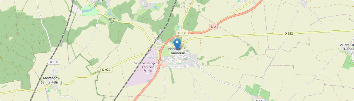 Nanteuil-le-Haudouin - Carte
