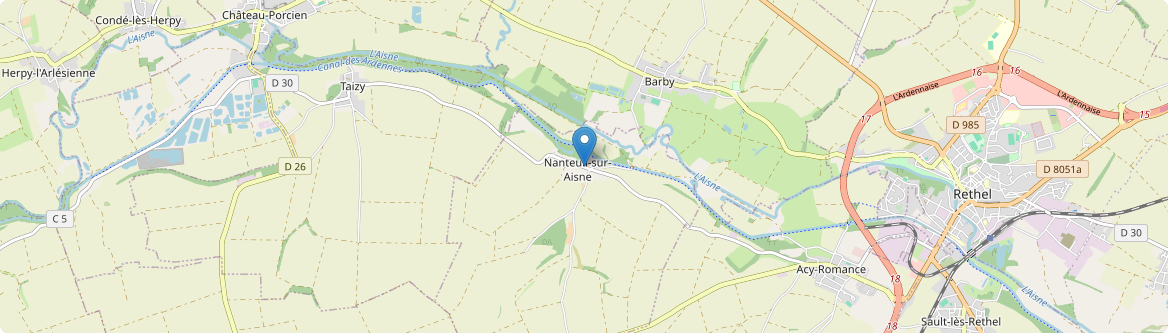 Nanteuil-sur-Aisne - Carte