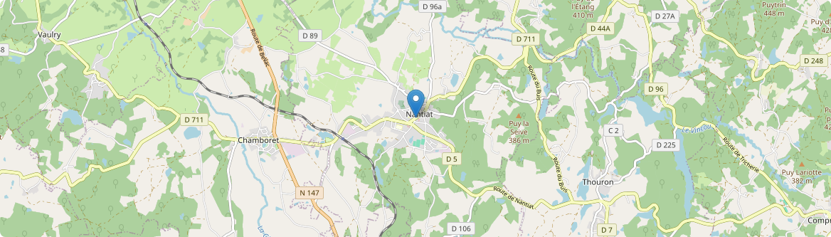 Nantiat - Carte