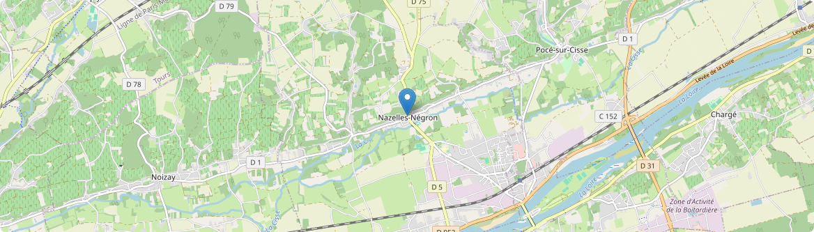 Nazelles-Négron - Carte