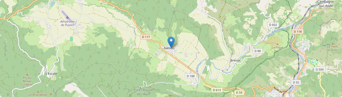 Nébias - Carte