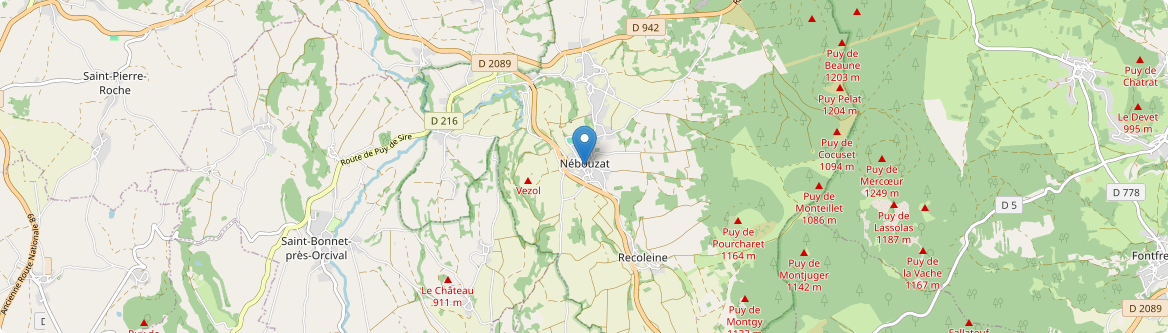 Nébouzat - Carte