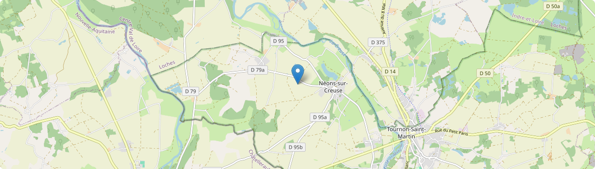 Néons-sur-Creuse - Carte