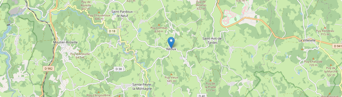 Néoux - Carte