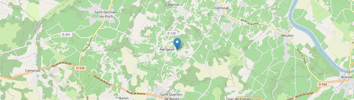 Nérigean - Carte