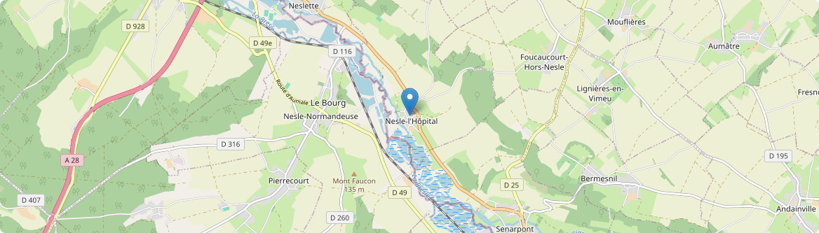 Nesle-l'Hôpital - Carte