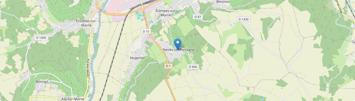 Nesles-la-Montagne - Carte
