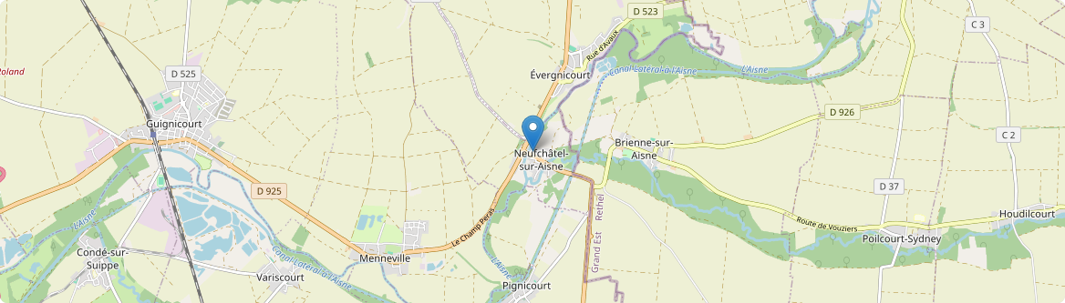Neufchâtel-sur-Aisne - Carte