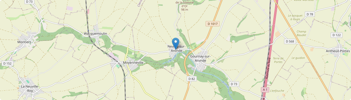 Neufvy-sur-Aronde - Carte