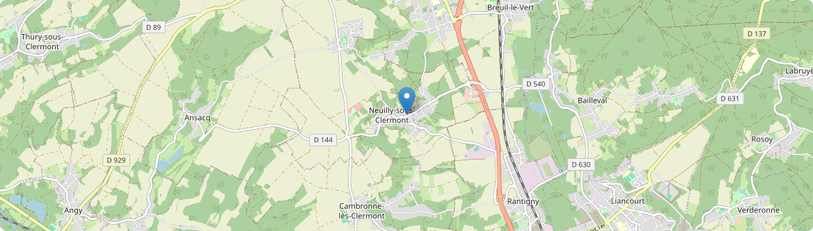 Neuilly-sous-Clermont - Carte
