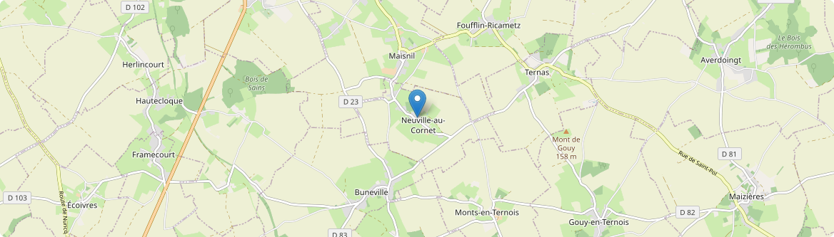 Neuville-au-Cornet - Carte