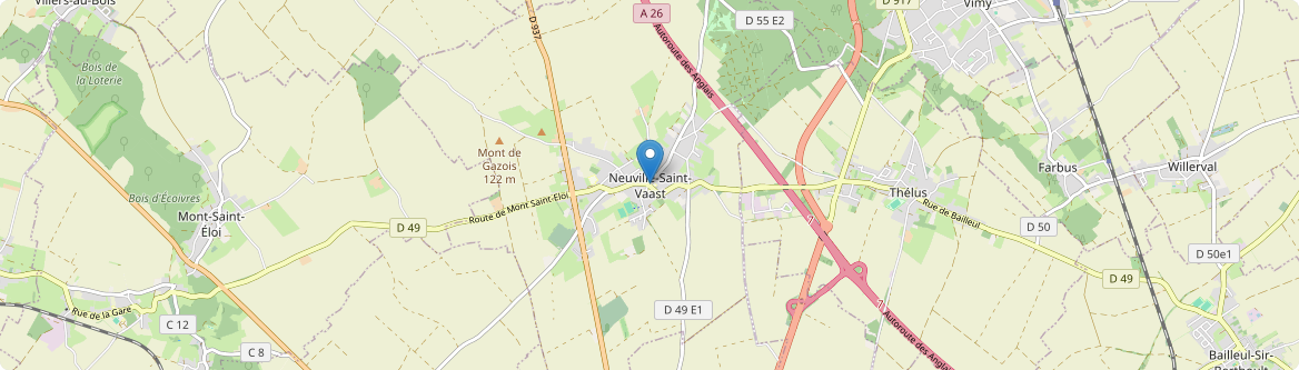 Neuville-Saint-Vaast - Carte