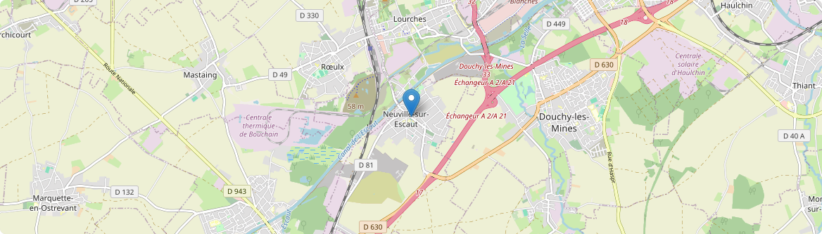 Neuville-sur-Escaut - Carte