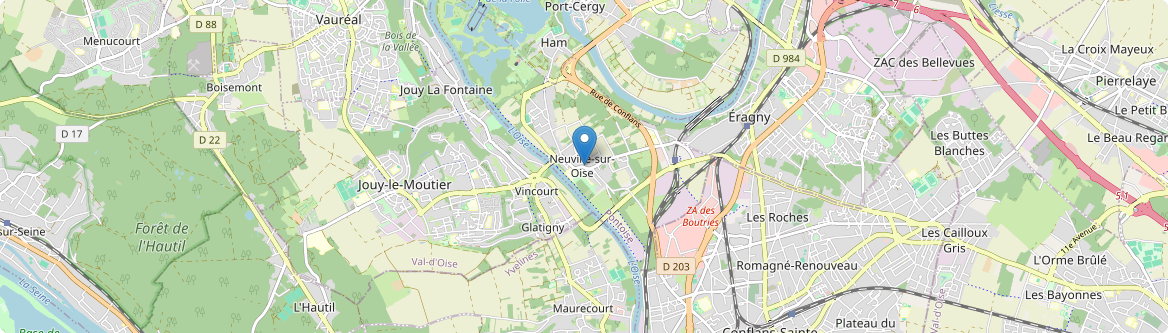 Neuville-sur-Oise - Carte