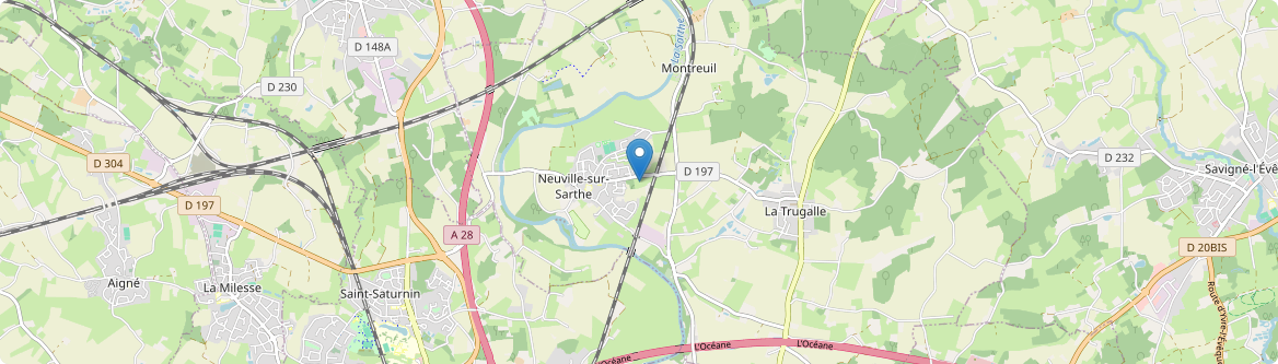 Neuville-sur-Sarthe - Carte
