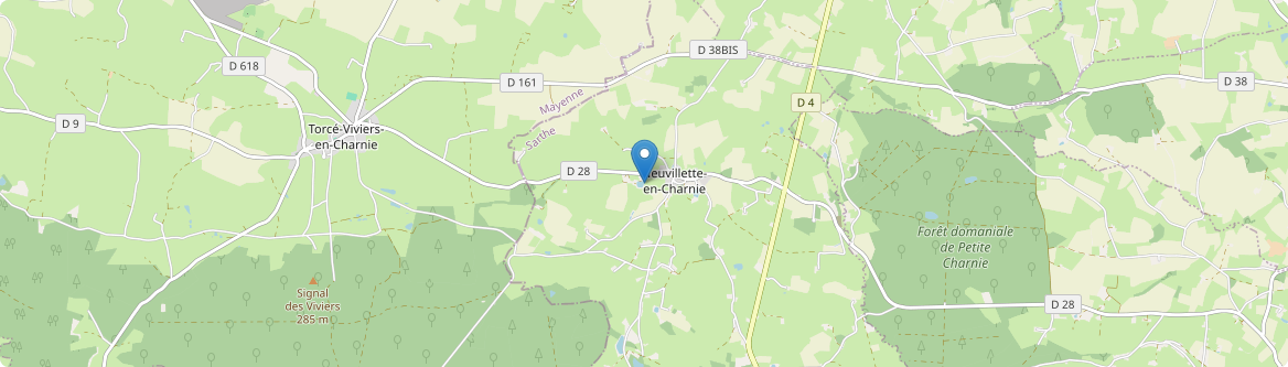 Neuvillette-en-Charnie - Carte