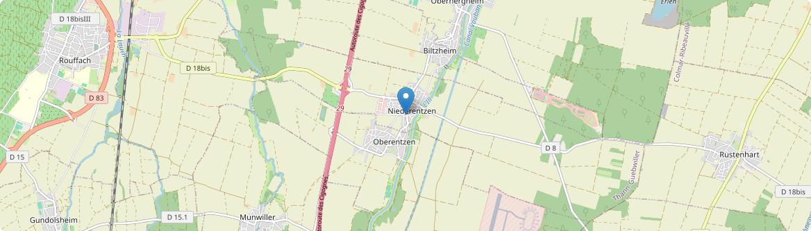 Niederentzen - Carte